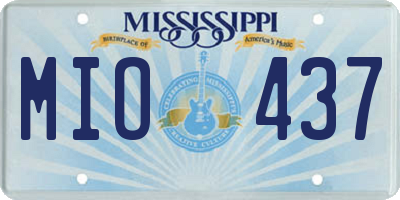 MS license plate MIO437