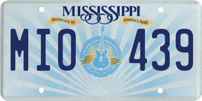 MS license plate MIO439