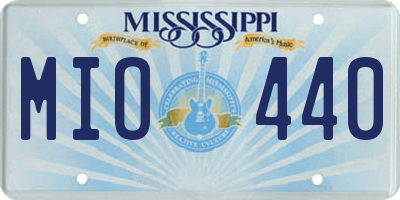 MS license plate MIO440