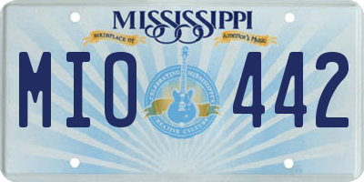 MS license plate MIO442