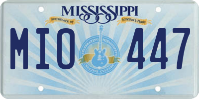 MS license plate MIO447