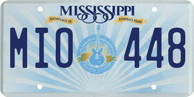 MS license plate MIO448