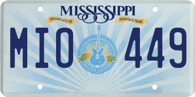MS license plate MIO449