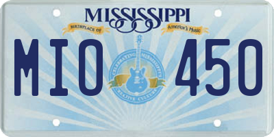 MS license plate MIO450