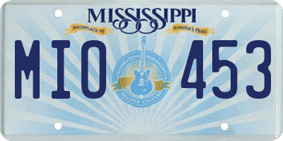 MS license plate MIO453