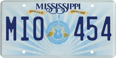 MS license plate MIO454