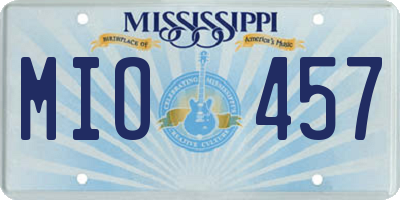 MS license plate MIO457