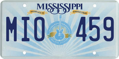 MS license plate MIO459