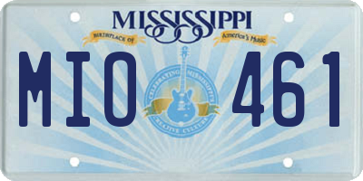 MS license plate MIO461