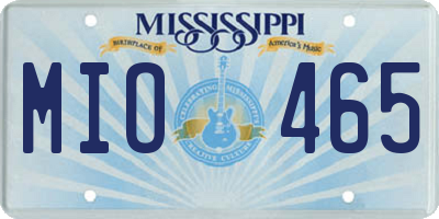 MS license plate MIO465