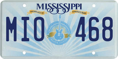 MS license plate MIO468