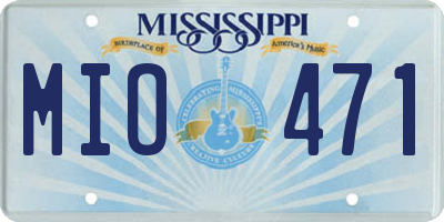 MS license plate MIO471