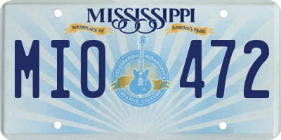 MS license plate MIO472