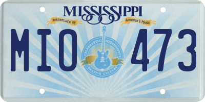 MS license plate MIO473