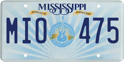 MS license plate MIO475