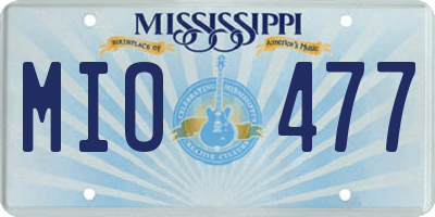MS license plate MIO477