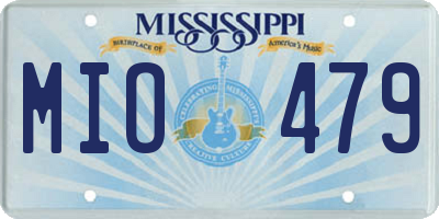 MS license plate MIO479