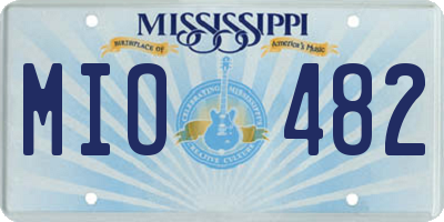 MS license plate MIO482