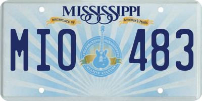 MS license plate MIO483