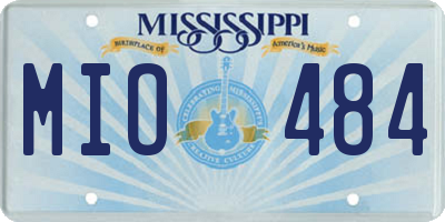MS license plate MIO484