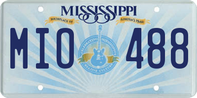 MS license plate MIO488