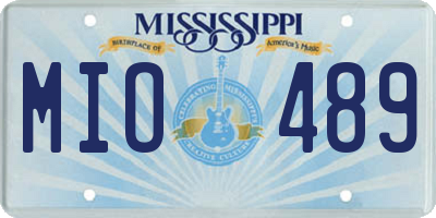 MS license plate MIO489