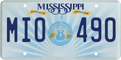 MS license plate MIO490