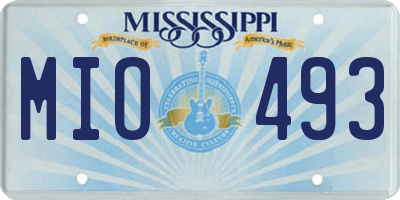 MS license plate MIO493