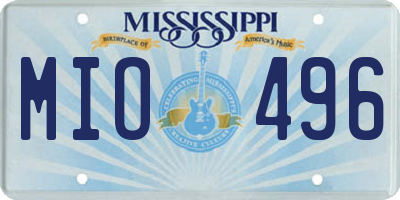 MS license plate MIO496