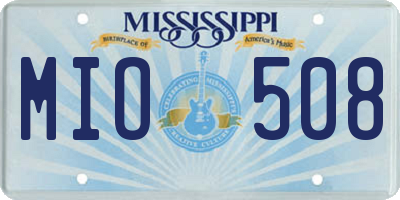 MS license plate MIO508