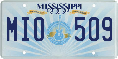 MS license plate MIO509