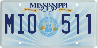 MS license plate MIO511