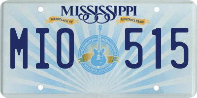 MS license plate MIO515