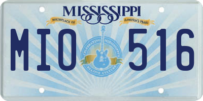 MS license plate MIO516