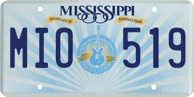 MS license plate MIO519