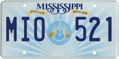 MS license plate MIO521