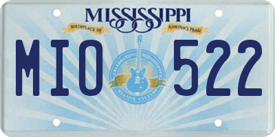 MS license plate MIO522