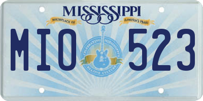 MS license plate MIO523