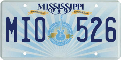 MS license plate MIO526