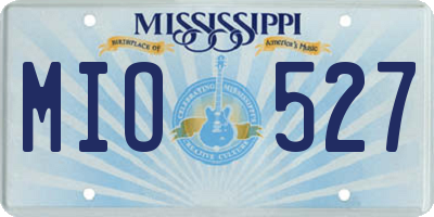 MS license plate MIO527
