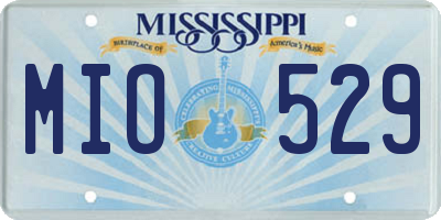 MS license plate MIO529