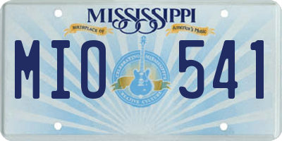 MS license plate MIO541