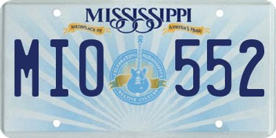 MS license plate MIO552