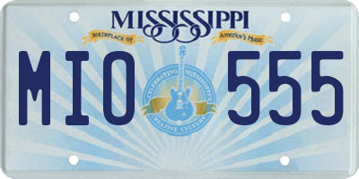 MS license plate MIO555