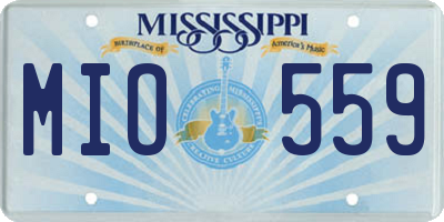 MS license plate MIO559