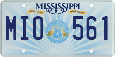 MS license plate MIO561