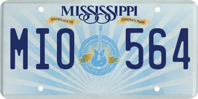 MS license plate MIO564