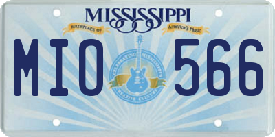 MS license plate MIO566