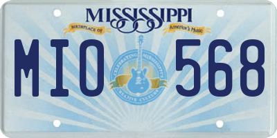 MS license plate MIO568