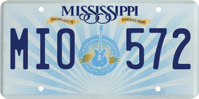 MS license plate MIO572